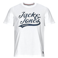 Textiel Heren T-shirts korte mouwen Jack & Jones JORTREVOR UPSCALE SS TEE CREW NECK Wit