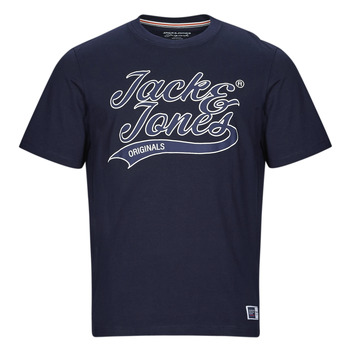 Textiel Heren T-shirts korte mouwen Jack & Jones JORTREVOR UPSCALE SS TEE CREW NECK Marine