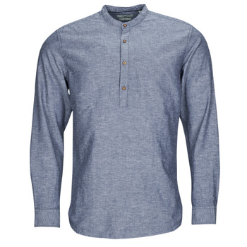 Textiel Heren Overhemden lange mouwen Jack & Jones JPRBLASUMMER HALF PLACKET SHIRT L/S Blauw