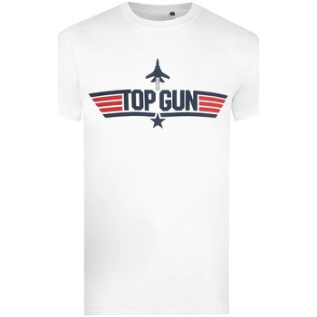 Textiel Heren T-shirts met lange mouwen Top Gun  Wit