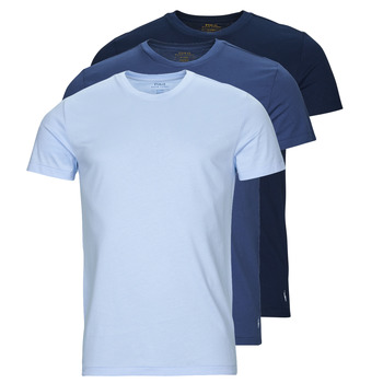 Textiel Heren T-shirts korte mouwen Polo Ralph Lauren 3 PACK CREW UNDERSHIRT Blauw / Marine / Blauw