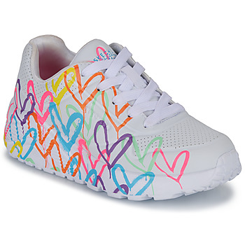 Schoenen Meisjes Lage sneakers Skechers UNO LITE BASKETS Wit / Multicolour
