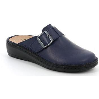 Schoenen Dames Leren slippers Grunland DSG-CE0845 Blauw