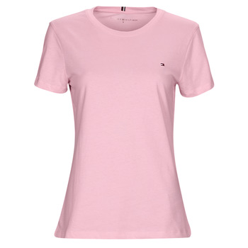 Textiel Dames T-shirts korte mouwen Tommy Hilfiger NEW CREW NECK TEE Roze
