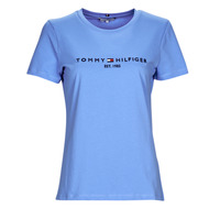 Textiel Dames T-shirts korte mouwen Tommy Hilfiger REGULAR HILFIGER C-NK TEE SS Blauw