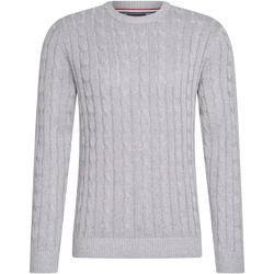 Textiel Heren Sweaters / Sweatshirts Cappuccino Italia Cable Pullover Grijs Grijs
