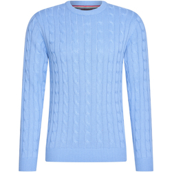 Textiel Heren Sweaters / Sweatshirts Cappuccino Italia Cable Pullover Sky Blauw