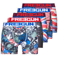Ondergoed Heren Boxershorts Freegun BOXERS DRAPEAUX X5 Multicolour
