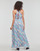 Textiel Dames Lange jurken Molly Bracken LOUNA Blauw / Roze / Geel