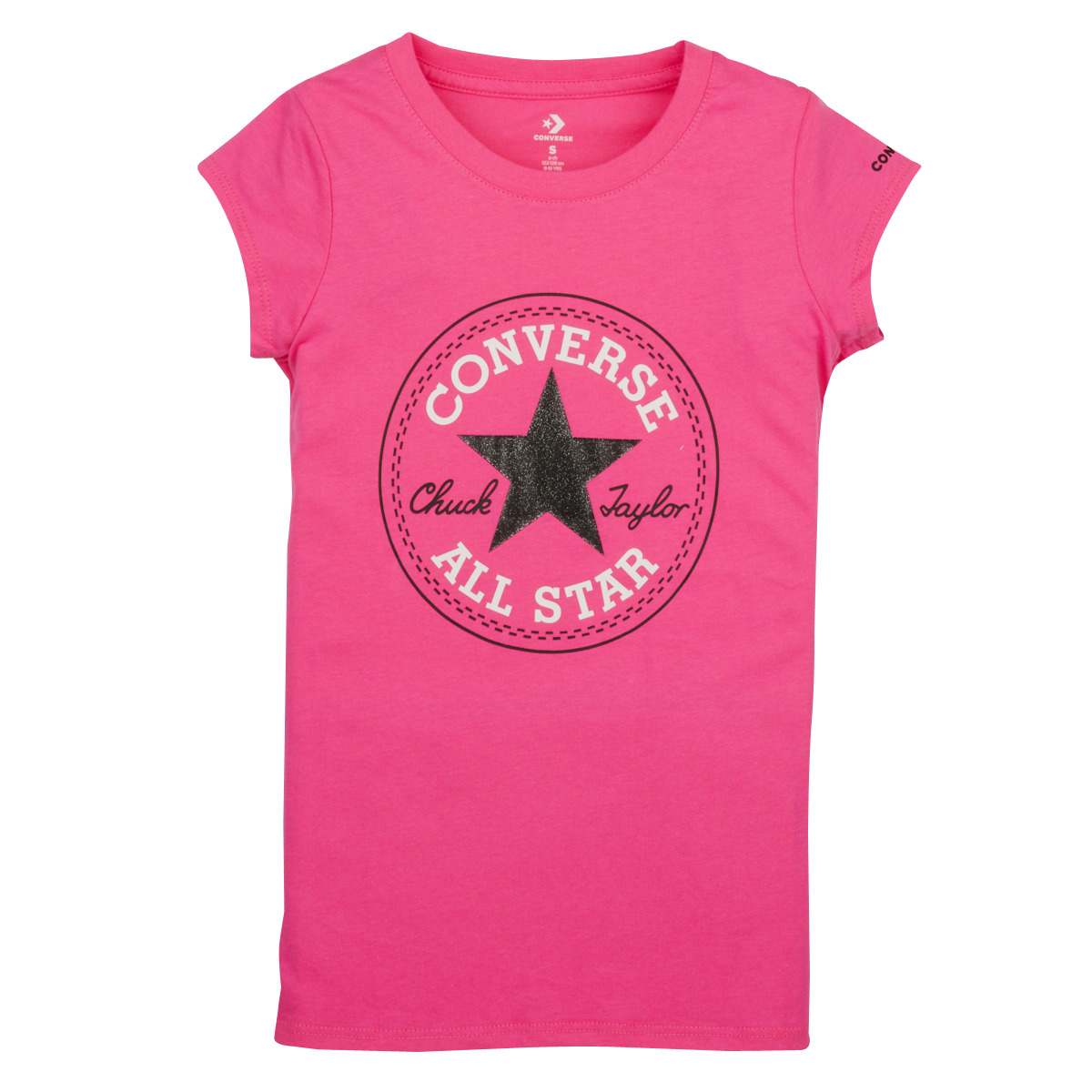 Textiel Meisjes T-shirts korte mouwen Converse CHUCK PATCH TEE Roze