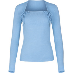 Textiel Dames Tops / Blousjes Lisca Top met lange mouwen en verstelbare halslijn Kenza Blauw