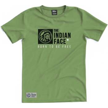 Textiel T-shirts korte mouwen The Indian Face Born to be Free Groen