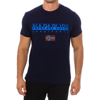 Textiel Heren T-shirts korte mouwen Napapijri NP0A4GDQ-176 Marine