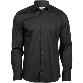 Textiel Heren Overhemden lange mouwen Tee Jays TJ4024 Zwart