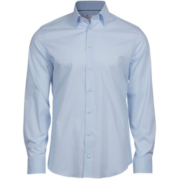 Textiel Heren Overhemden lange mouwen Tee Jays TJ4024 Blauw