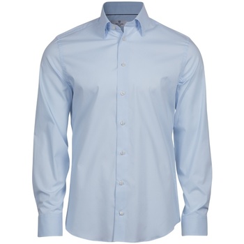 Textiel Heren Overhemden lange mouwen Tee Jays T4024 Blauw