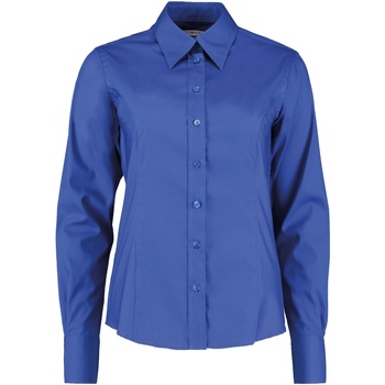 Textiel Dames Overhemden Kustom Kit KK702 Blauw