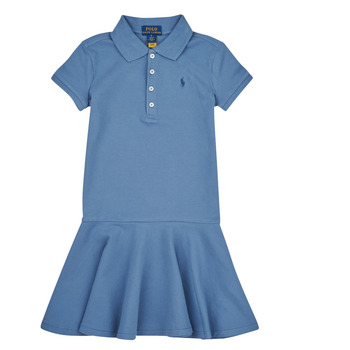 Textiel Meisjes Korte jurken Polo Ralph Lauren SS POLO DRES-DRESSES-KNIT Blauw