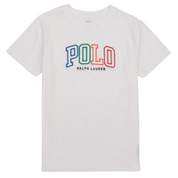 Textiel Meisjes T-shirts korte mouwen Polo Ralph Lauren SSCNM4-KNIT SHIRTS- Wit