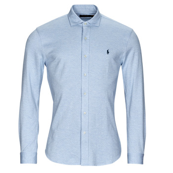 Textiel Heren Overhemden lange mouwen Polo Ralph Lauren CHEMISE COUPE DROITE Blauw / Wit