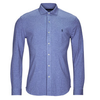 Textiel Heren Overhemden lange mouwen Polo Ralph Lauren CHEMISE COUPE DROITE Blauw / Gevlekt / Marine