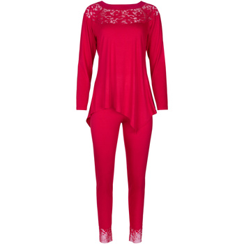 Textiel Dames Pyjama's / nachthemden Lisca Pyjama indoor outfit broek top lange mouwen Flamenco Rood