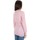 Textiel Dames T-shirts met lange mouwen White Wise WW4110 Roze
