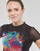Textiel Dames T-shirts korte mouwen Desigual TS_TULIP Zwart / Multicolour