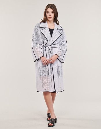 Karl Lagerfeld KL EMBROIDERED LACE COAT Wit / Zwart
