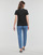 Textiel Dames T-shirts korte mouwen Karl Lagerfeld IKONIK 2.0 KARL LOGO T-SHIRT Zwart