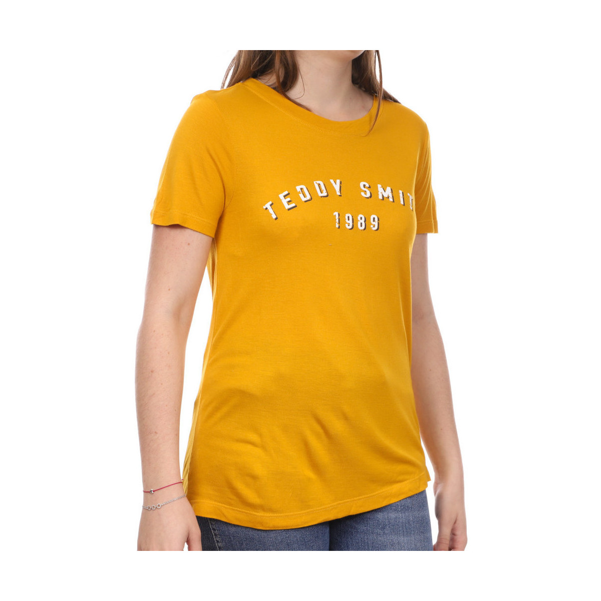 Textiel Dames T-shirts & Polo’s Teddy Smith  Geel