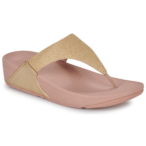 Schoenen Dames Sandalen / Open schoenen FitFlop LULU SHIMMERLUX TOE-POST SANDALS Roze / Goud