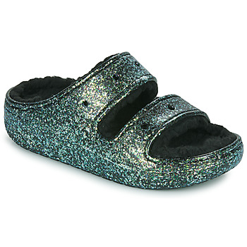 Schoenen Dames Sandalen / Open schoenen Crocs Classic Cozzzy Glitter Sandal Zwart / Glitter