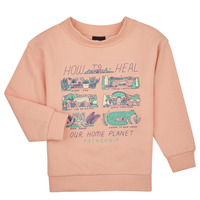 Textiel Meisjes Sweaters / Sweatshirts Patagonia Baby LW Crew Sweatshirt Roze