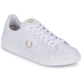 Schoenen Heren Lage sneakers Fred Perry B721 LEATHER Wit / Goud