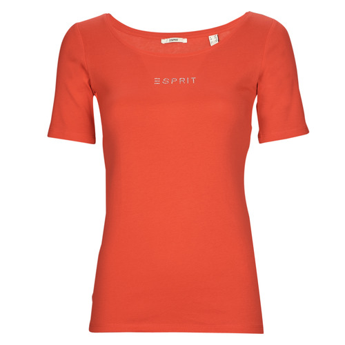 Textiel Dames T-shirts korte mouwen Esprit tshirt sl Rood