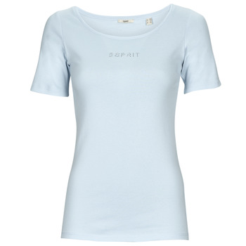 Textiel Dames T-shirts korte mouwen Esprit tee Blauw
