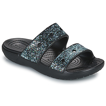 Schoenen Meisjes Klompen Crocs Classic Crocs Glitter Sandal K Zwart