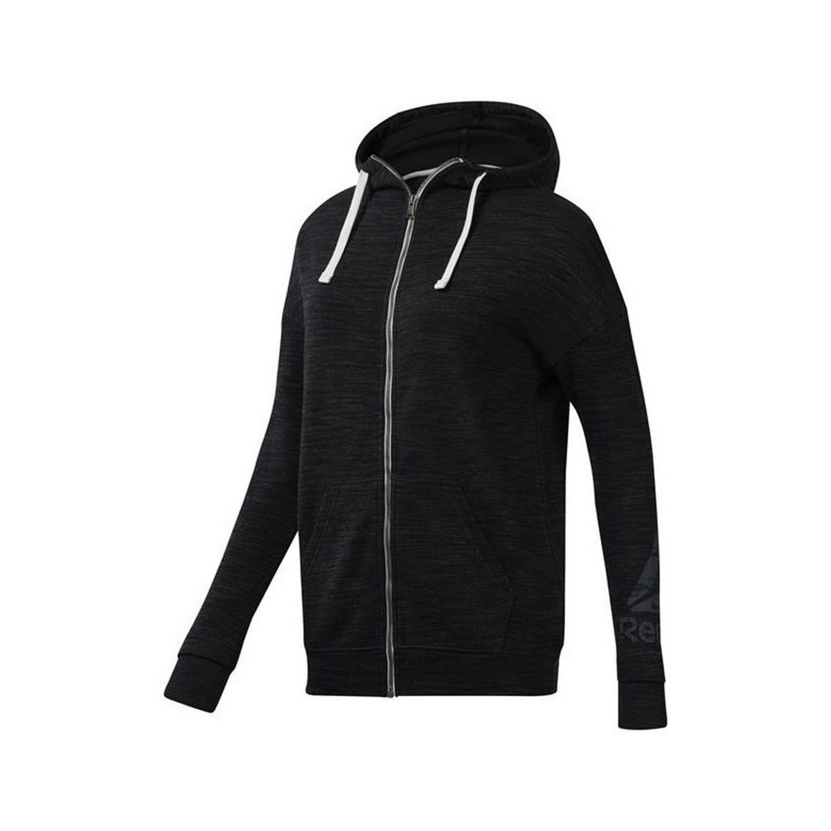 Textiel Heren Sweaters / Sweatshirts Reebok Sport Te Marble Fullzip Zwart