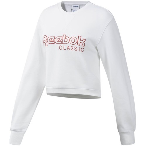 Textiel Dames Sweaters / Sweatshirts Reebok Sport Cl Fl  Crew Wit