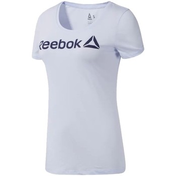 Textiel Dames T-shirts & Polo’s Reebok Sport Linear Read Scoop Wit