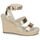 Schoenen Dames Sandalen / Open schoenen Only ONLAMELIA-16 WEDGE SANDAL FOIL Goud
