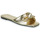 Schoenen Dames Leren slippers Only ONLMILLIE-3 PU BOW SANDAL FOIL Goud