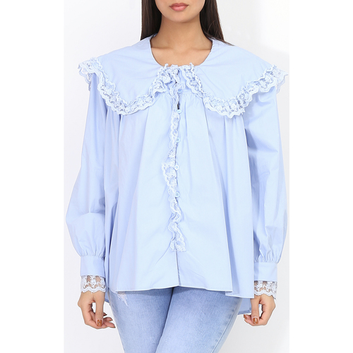 Textiel Dames Overhemden La Modeuse 21643_P48221 Blauw