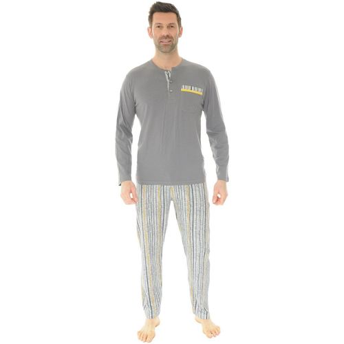 Textiel Heren Pyjama's / nachthemden Christian Cane SILVIO Grijs