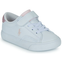 Schoenen Meisjes Lage sneakers Polo Ralph Lauren THERON V PS Wit / Roze