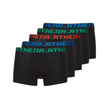 Ondergoed Heren Boxershorts Athena BASIC COTON X5 Zwart