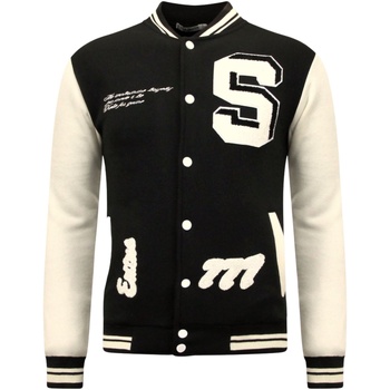 Textiel Heren Jasjes / Blazers Enos Baseball Jacket Vintage Zwart
