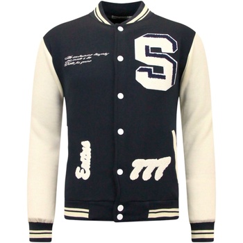 Textiel Heren Jasjes / Blazers Enos College Jacket Vintage Zwart, Blauw