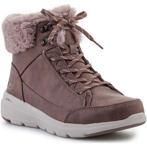 Schoenen Dames Laarzen Skechers Glacial Ultra Cozyly 144178-MVE Roze